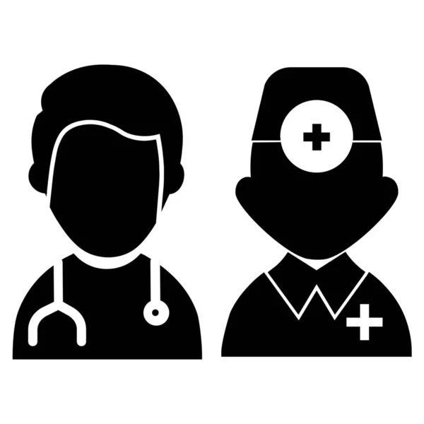 Doctor Healthcare Hospital Icon Solid Style — Stock Vector