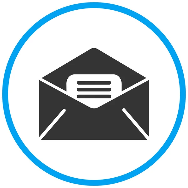 Mail Grußbrief Symbol Solidem Stil — Stockvektor