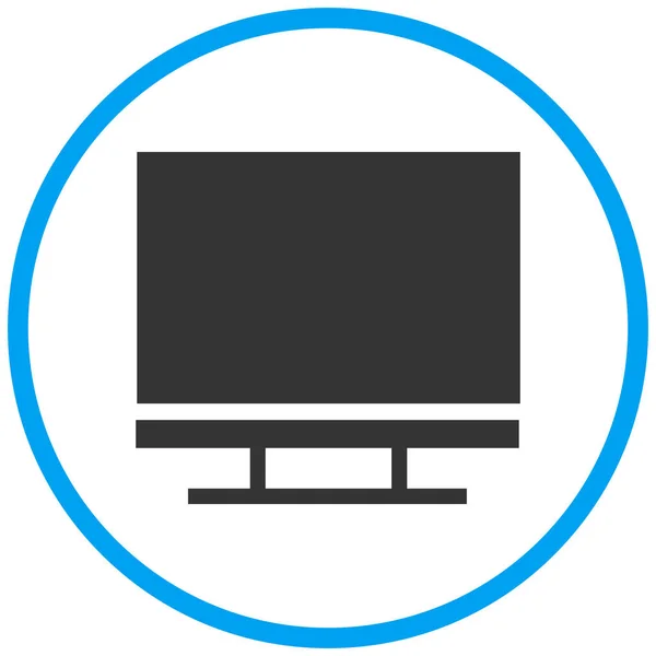 Desktop Unterhaltung Lcd Display Symbol Solidem Stil — Stockvektor