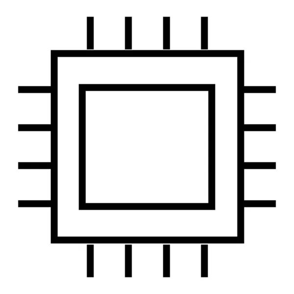 Ícone Tecnologia Digital Circuito Chip Estilo Esboço —  Vetores de Stock