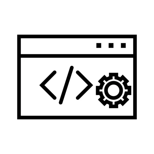 Commentaire Css Icône Codage Personnalisé Dans Style Contour — Image vectorielle