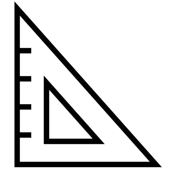 Geometrie Winkelmesser Setzt Icon Umrissstil — Stockvektor