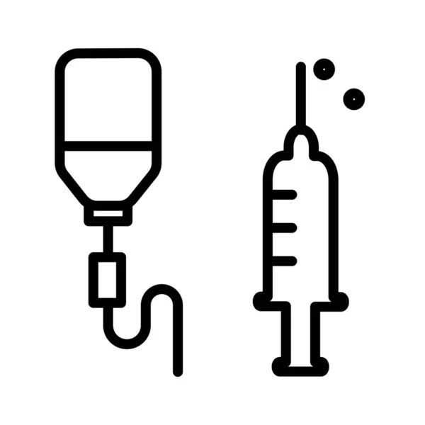 Ikona Zdrowia Butelki Glukozy Zarysie — Wektor stockowy