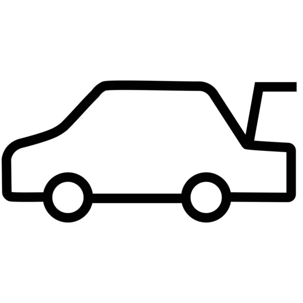 Boot Lid Boot Open Boot Icon Outline Style — стоковый вектор