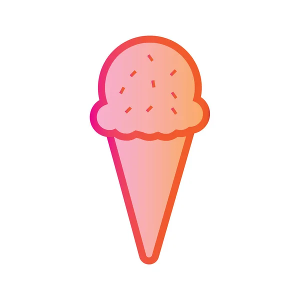 Иконка Десерта Мороженого Мороженым Стиле Заполненной Очертания — стоковый вектор