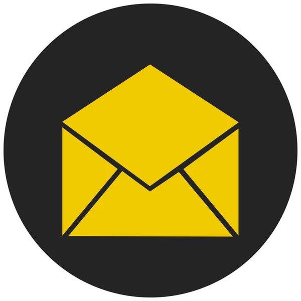 Compose Mail Cover Pictogram Badge Stijl — Stockvector