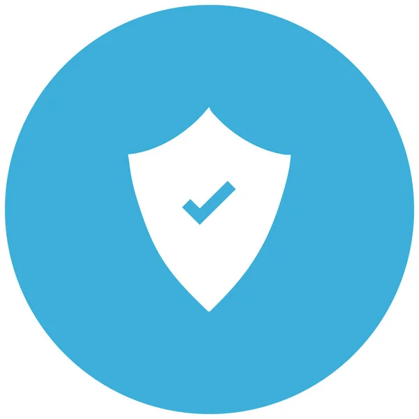 Protección Antivirus Firewall Icono Estilo Insignia — Vector de stock