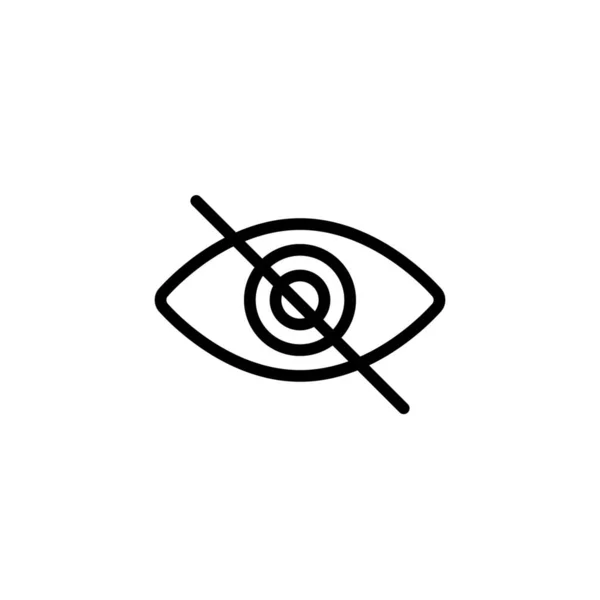 Μπλοκ Εικονίδιο Μάτι Προστασίας Δεδομένων Στυλ Περίγραμμα — Διανυσματικό Αρχείο