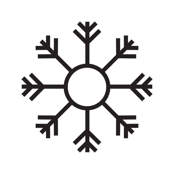 Nieve Fría Nevada Icono Estilo Del Esquema — Archivo Imágenes Vectoriales