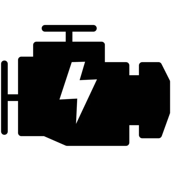Icône Électricité Charge Batterie Dans Style Solide — Image vectorielle