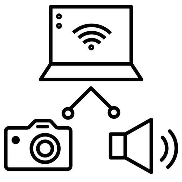 Communication Internet Things Iot Icon Outline Style — Stock Vector