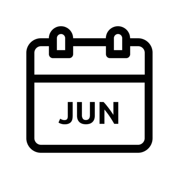 Afspraak Kalender Datum Pictogram Grote Lijnen Stijl — Stockvector