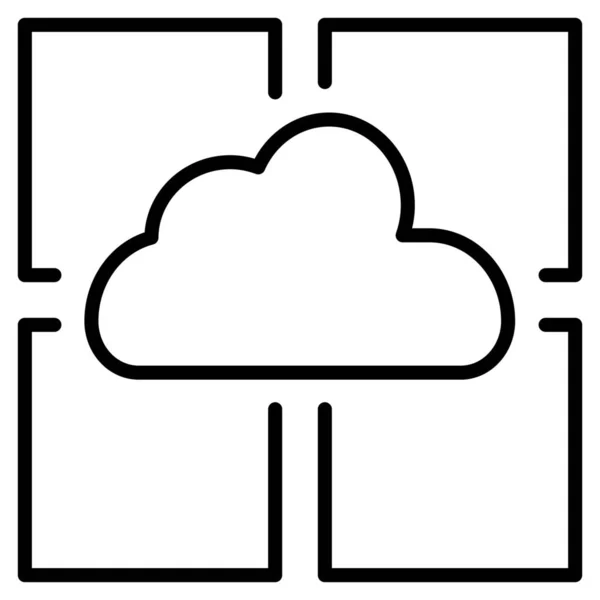 Servicio Aplicaciones Nube Servicio Aplicaciones Nube Preferencias Icono Estilo Esquema — Vector de stock