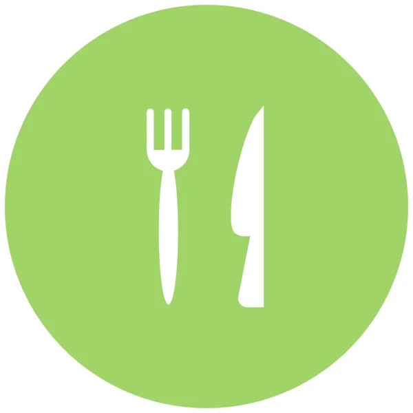 Cutlery Dish Food Icon Solid Style — Stockový vektor