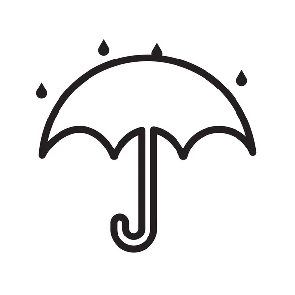 Clima Gocciolare Icona Pioggia Stile Contorno — Vettoriale Stock