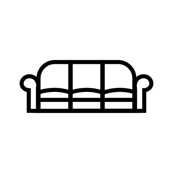 Cadeira Sofá Mobiliário Ícone Estilo Esboço — Vetor de Stock