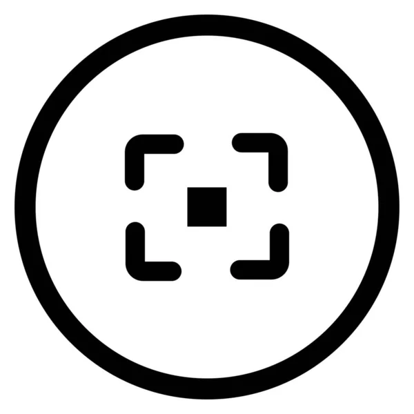 Rahmensymbol Mittelpunkt Solidem Stil — Stockvektor