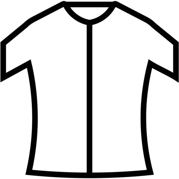 Блузка Блузки Значок Одягу Контурному Стилі — стоковий вектор