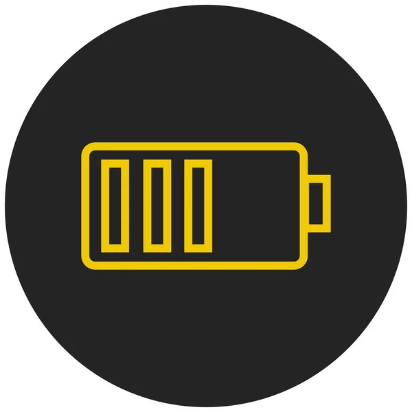 Ikona Stanu Naładowania Baterii Konturze — Wektor stockowy