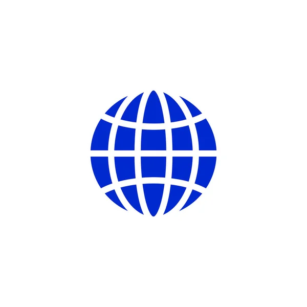 Ikona Sieci Internetowej Globu Solidnym Stylu — Wektor stockowy