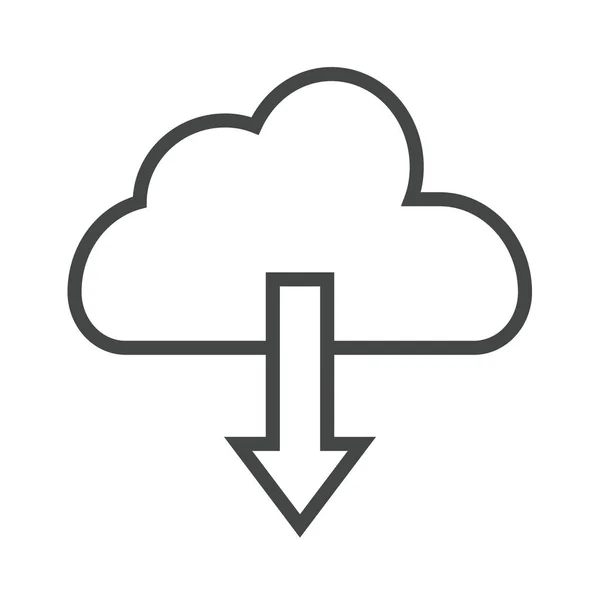 Cloud Cloud Descargar Icono Del Servidor Cloud Estilo Esquema — Archivo Imágenes Vectoriales