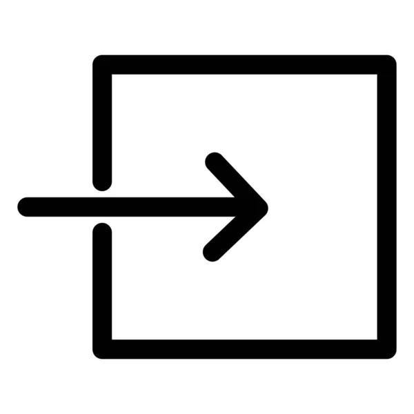 Symbol Šipky Vlevo Ikona Šipky Stylu Osnovy — Stockový vektor
