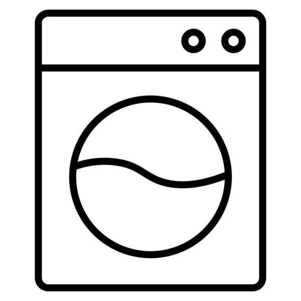 Φόρεμα Πλύσιμο Οικιακών Συσκευών Εικονίδιο Του Ξενοδοχείου Στυλ Περίγραμμα — Διανυσματικό Αρχείο