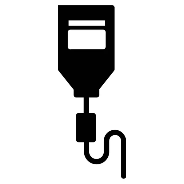 Glucose Fles Gezondheid Pictogram Vaste Stijl — Stockvector