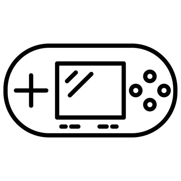 Juego Gamepad Icono Juego Estilo Esquema — Vector de stock