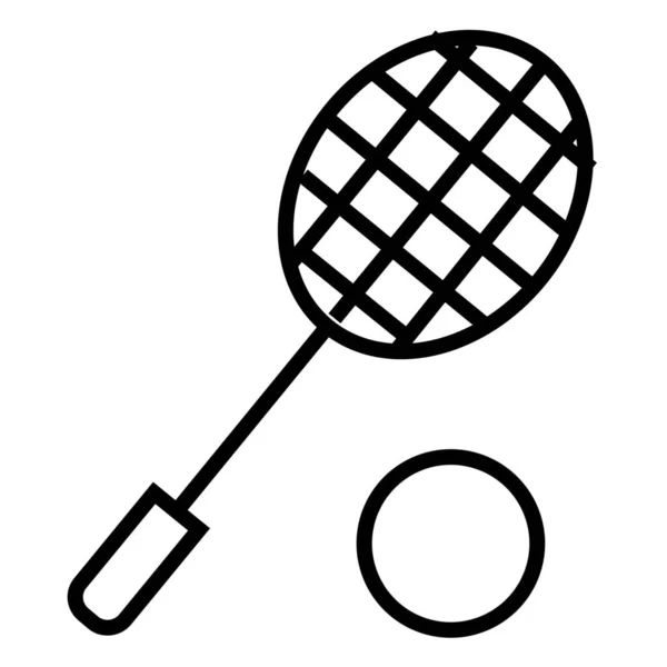 Equipo Deporte Tenis Icono Estilo Esquema — Vector de stock