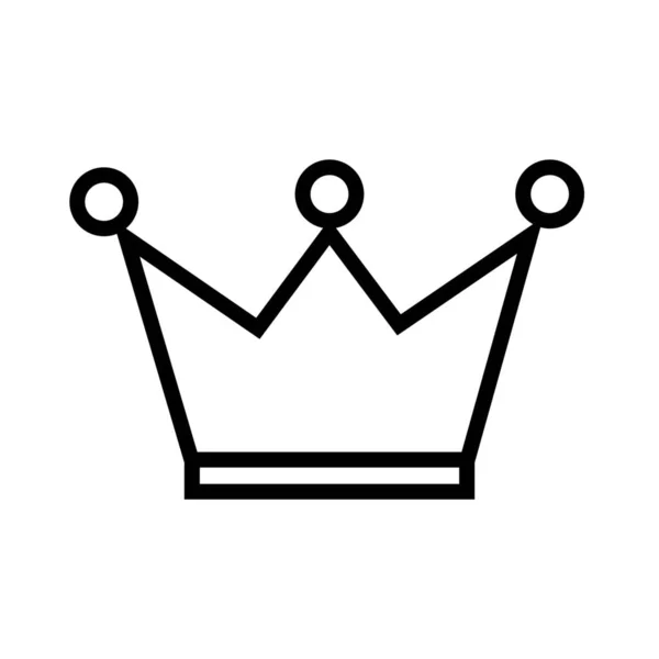 Acheivement Award Crown Icon Outline Style — 스톡 벡터