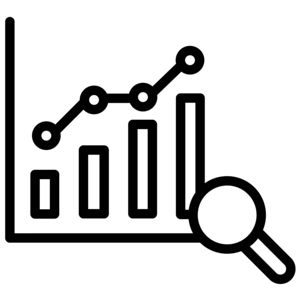 Analytics Analyze Test Results Dashboard Icon Outline Style — Stok Vektör