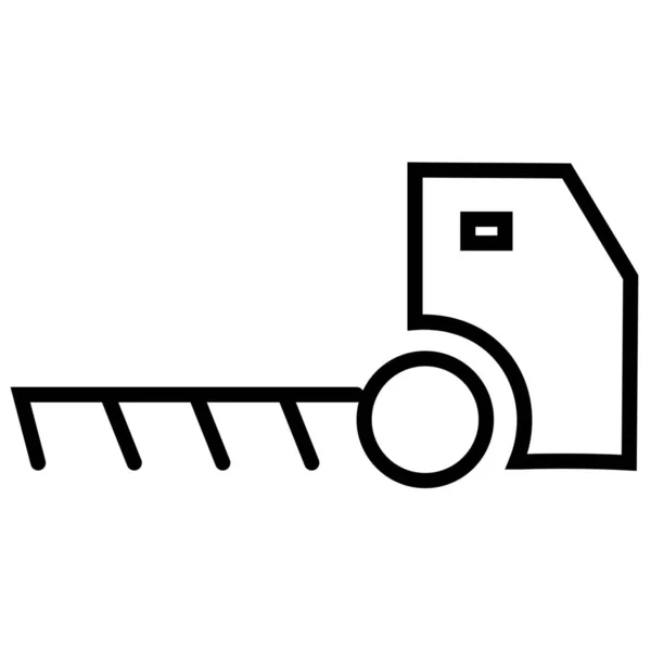 Значок Трактора Путешествия Тревеллера Стиле Наброска — стоковый вектор