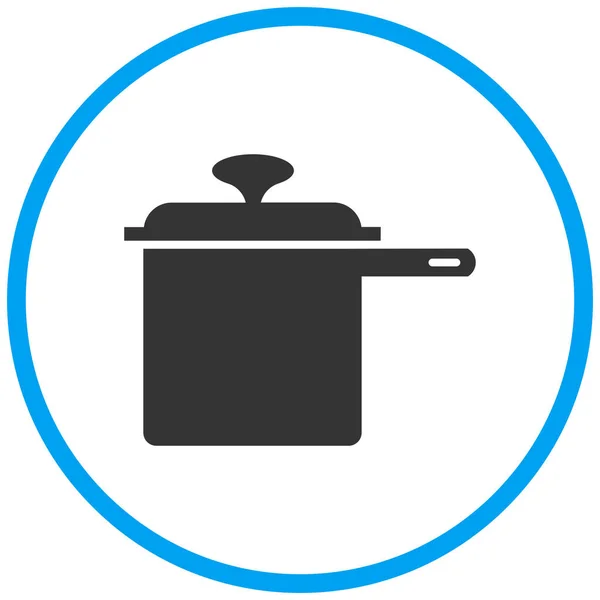 Kochgeschirr Essen Hot Pot Symbol Solidem Stil — Stockvektor