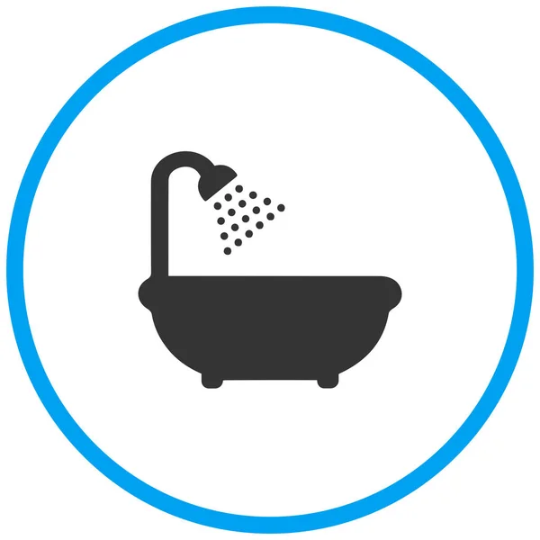 浴室浴缸按摩浴缸图标实色风格 — 图库矢量图片