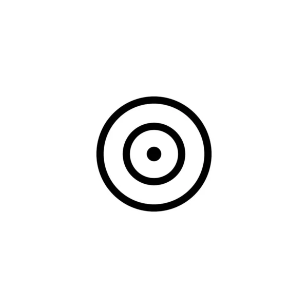 Aim Archery Bulls Eye Icon Outline Style — Stock Vector