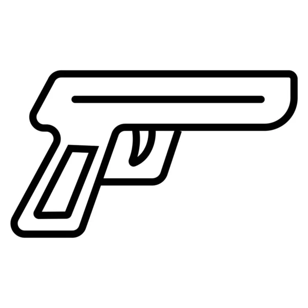 Pistola Fuego Icono Fuego Estilo Del Esquema — Vector de stock