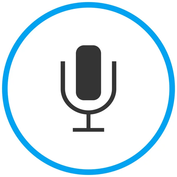 Ícone Microfone Microfone Microfone Estilo Sólido — Vetor de Stock