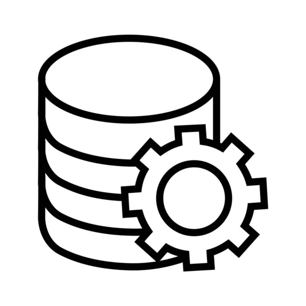 Data Center Database Settingsdata Maintainence Preferences Icon Outline Style — Stock Vector