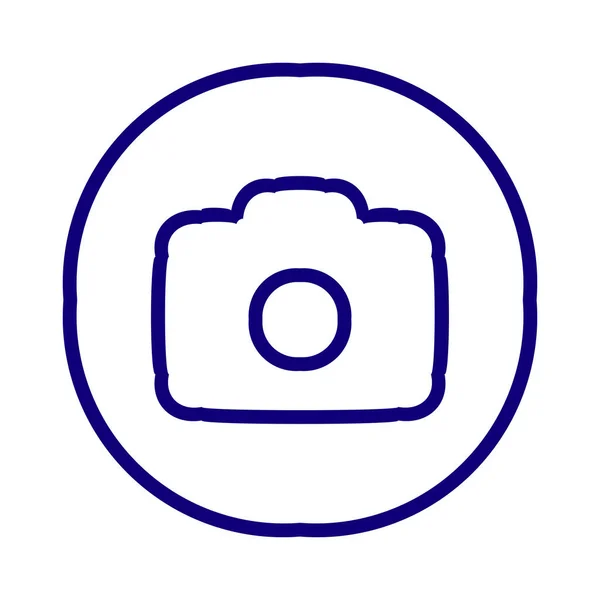 相机画廊图像图标的轮廓风格 — 图库矢量图片