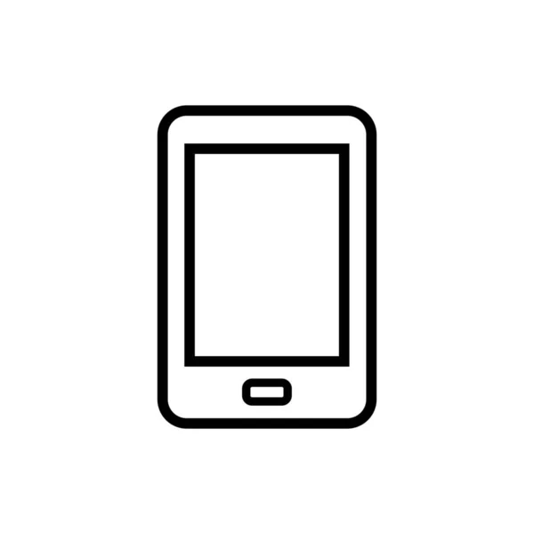 Icono Del Dispositivo Comunicación Del Teléfono Celular Estilo Esquema — Vector de stock
