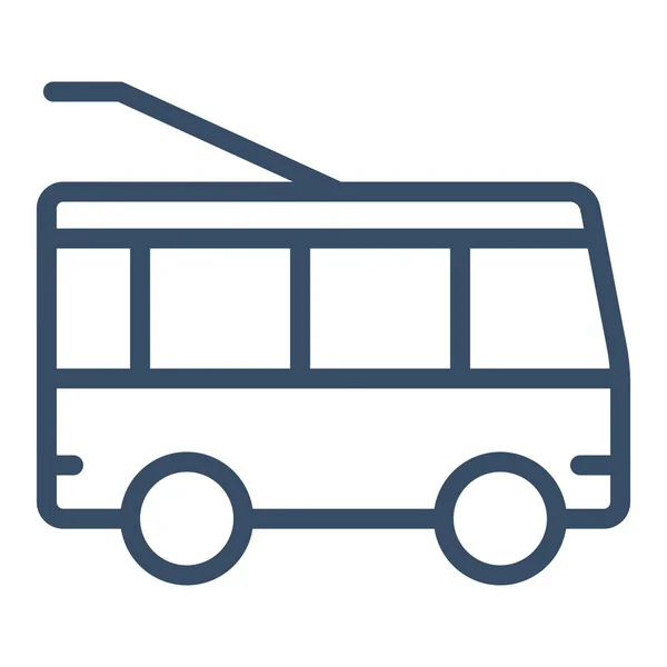 Bus City Transport Ikone Outline Stil — Stockvektor