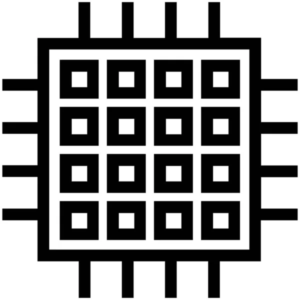 Иконка Компьютерной Электроники Стиле Абрис — стоковый вектор