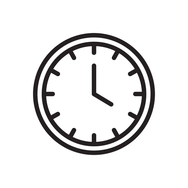 Alarma Icono Del Reloj Alerta Estilo Del Esquema — Vector de stock