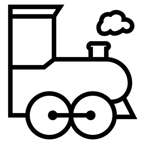 Engine Locomotive Steam Engine Icon Outline Style — Stock Vector