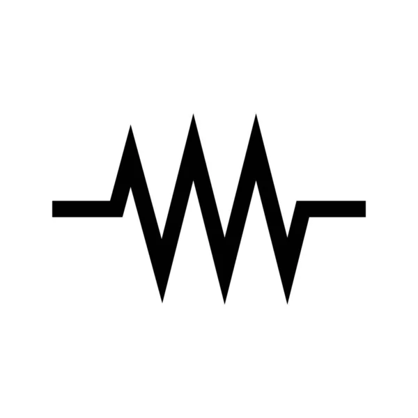 Ikona Elektrického Odporu Obvodu Stylu Osnovy — Stockový vektor