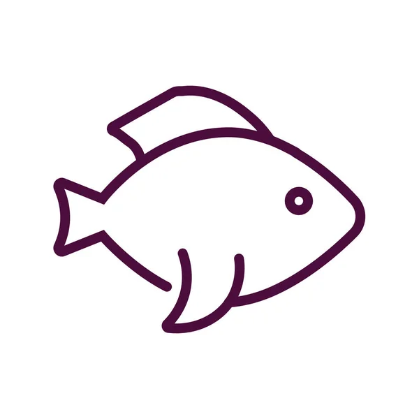 Fischfang Gesundheits Ikone Stil Voller Umrisse — Stockvektor