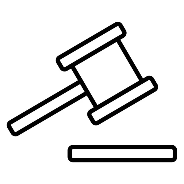 Auction Bid Court Icon Outline Style — Stock Vector