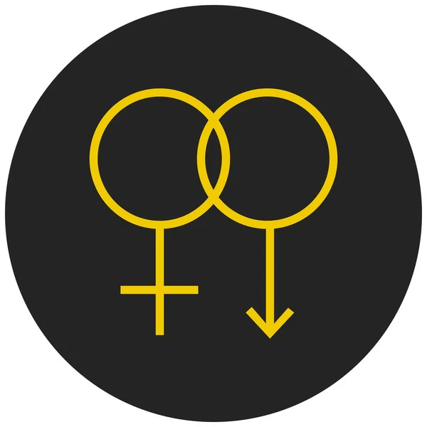 Female Sign Gender Symbol Sex Symbol Icon Outline Style — Stock Vector