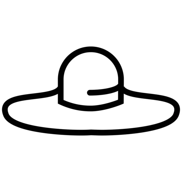 Καπέλο Μαγικό Εικονίδιο Μάγος Στυλ Περίγραμμα — Διανυσματικό Αρχείο
